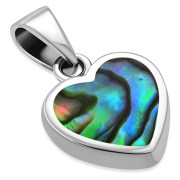 Abalone Heart Silver Pendant, p502